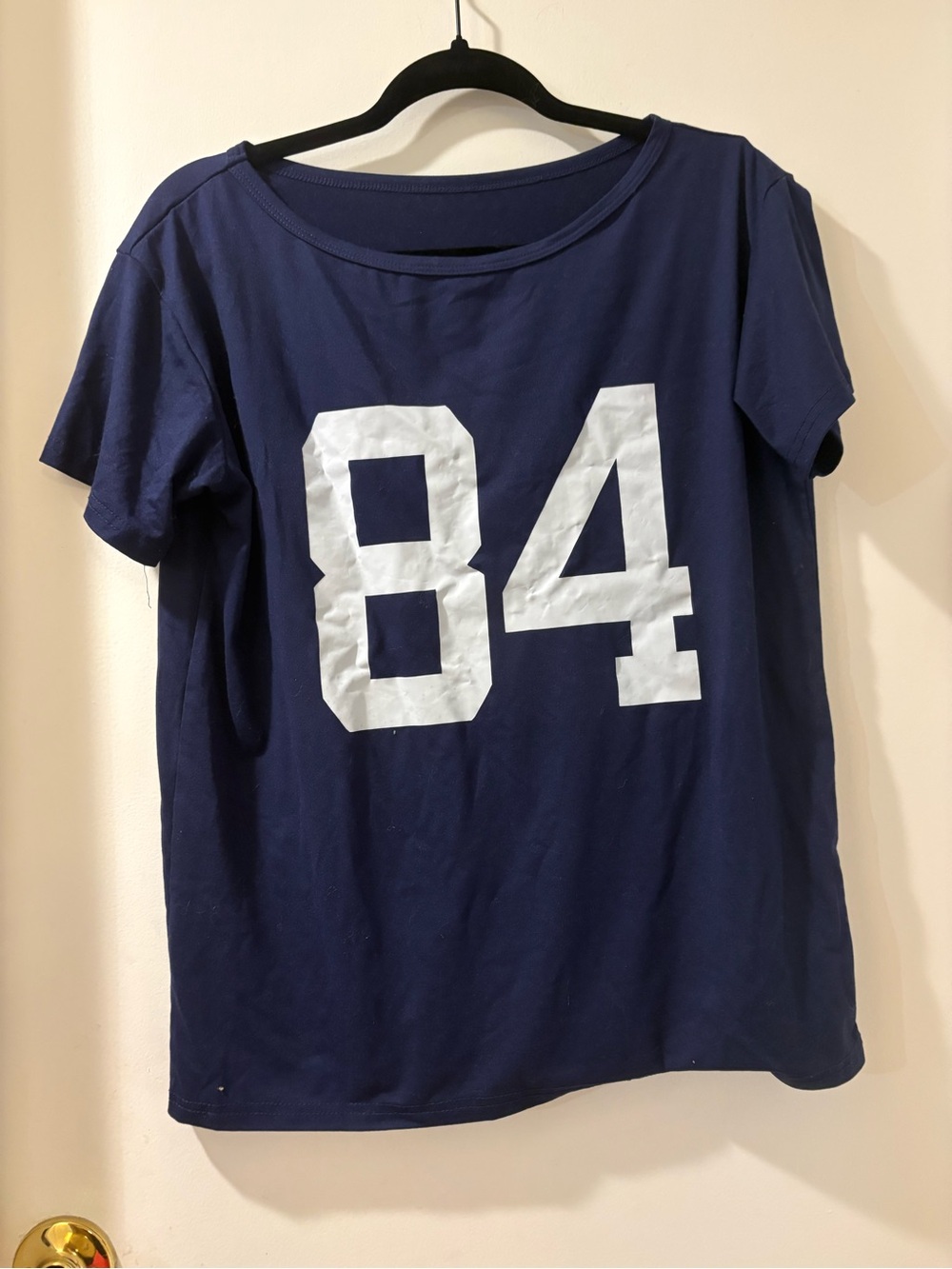SHEIN. 13Y Navy '84' Graphic Tee - Teen Casual Top
